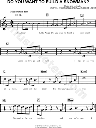 Do You Want To Build A Snowman From Frozen Sheet Music For Beginners In G Major Download Print Saxophone Sheet Music Clarinet Sheet Music Violin Sheet Music