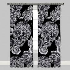 Curtains Sheers Skull Bedroom Skull Furniture Skull Decor