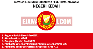 Jawatan Kosong Di Suruhanjaya Perkhidmatan Awam Negeri Kedah Ejawatankini Com
