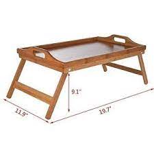 inkach クリアランスノートパソコンテーブル ポータブル竹製ベッドトレイ コンピューターデスク ベッド上サイドテーブル 朝食用トレイ 2021 ベッドトレイ コンピューターデスク 竹