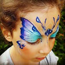 Pin En Face Paint Butterfly