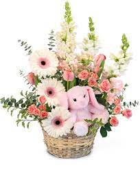 Maybe you would like to learn more about one of these? Tiny Pink Blessing Basket Of Flowers In Greenfield Ma Floral Affairs