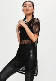Active Black Fishnet Oversized T Shirt Missguided Trendy Fashion Outfits Fashion Drawing Dresses Tshirt Outfits