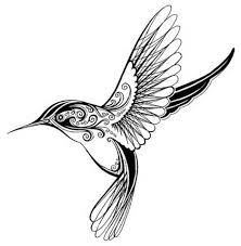 Simple and sleek, this tattoo is one of my favorites. Drawing Outline Simple Hummingbird Tattoo Novocom Top