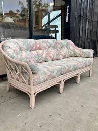 Shop standard sofas at chairish, the design lover's marketplace for the best vintage and used furniture, decor and art. Golden Years Vintage Palm Beach Rattan Sofa Casa Victoria Vintage Furniture On Los Angeles Sunset Boulevard