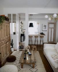 Decoration Appartement Salon Bois Et Blanc En 2020 Decoration Maison Decoration Appartement Deco Maison