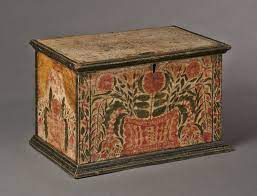 A Profusely Decorated Valuables Box Olde Hope Antiques Antique Boxes Antiques Antique Paint