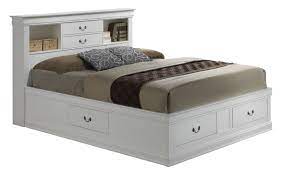 Shop for queen platform beds online at target. White Queen Storage Bed With Flip Up Bookcase Headboard Queen Size Storage Bed King Size Storage Bed King Storage Bed
