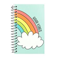 8 x 10.5 stationery products are final sale Mini Spiral Notebook Good Vibes Rainbow Yoobi Diy Notebook Cover For School Book Cover Diy Diy Notebook Cover