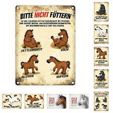 Sie verwandelt harsche schilder in freundliche oder kritische warnzeichen, hinweisschilder, gefahrenschilder, verbotsschilder: Bitte Nicht Futtern Pferde Pony Koppelschild Schild Metallschild Box Pferd Ebay