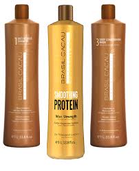 Professional odm oem brazilian keratin protein give best treatment straighten hair shampoo and conditioner for salon. Pack Brazilian Straightening Brazilian Cocoa Smoothing Protein 3x1l 389 87