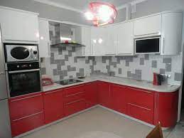 Кухня красный низ белый верх