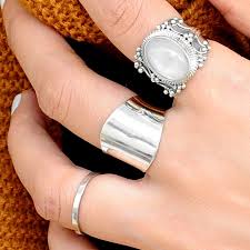Wire wrapped jewelry is less expensive than casting silver or gold, and often creates a work of art that is more unique, according to jewelry maker connie fox. Plain Wide Band 925 Sterling Silver Ring Chunky Womens Jewelry Size 5 10 Ebay