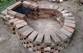 Fleming Family Farm Diy Firepit Redesign Into Firepit Grill Steemit Brick Fire Pit Diy Fire Pit Fire Pit