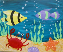 Pin By Amanda Ortiz On Diy Crafty Ideas Sea Art Painting Sea Painting Under The Sea Drawings