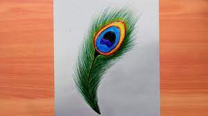 Feathered peacock pose yoga for beginners. How To Draw Beautiful Peacock Feathers With Color Pencil Muskan Drawing Art Youtube