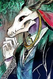 96 The Ancient Magus Bride Wallpapers On Wallpapersafari Reindeer/ox looking head, skeleton/skinny body and some fur/hair.