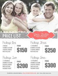 Family Photography Package Pricing Photographer Price List Marketing Photoshop Template Photography Price List Photography Packaging Photography Pricing