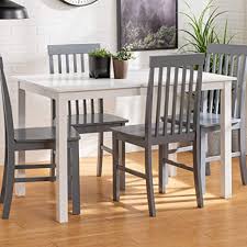 Dining table and 2/4 chairs set round table small dining table kitchen lounge uk. Amazon Com Walker Edison 4 Person Modern Farmhouse Wood Small Dining Tabledining Room Kitchen Table Set Dining 4 Chairs Set White Grey48 Inch Azw485pcwg Home Kitchen