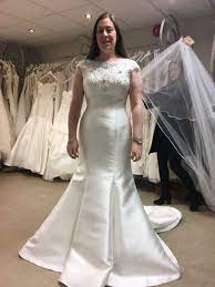 Size 16 white wedding dress fit and flare slip. Fit Flare New Wedding Dress Stillwhite