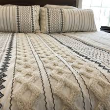 Black And Cream Ticking Bedding Pin On Guest Bedroom