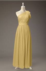Gold Simple Sheath Asymmetric Neckline Sleeveless Chiffon Ribbon Evening Dresses Evening Dresses Anniversary Dress Dresses