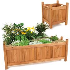 Of course, there are other benefits, as well as drawbacks, for each of these gardening methods. 2 X Wooden Garden Planters Flower Plant Pot Window Box Planting Raise Bed Basket 2 X