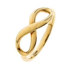 Tiffany Co Infinity 18k Yellow Gold Ring Size 55