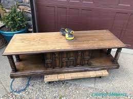 Updated Beach Vibe For This Vintage Coffee Table In 2020 Coffee Table Vintage Coffee Table Coffee Table Makeover