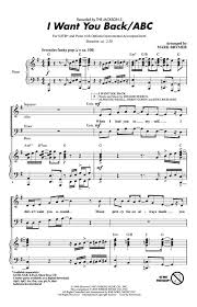 When i want you back was released in october 1969, michael was just 11 years old, but by that point he had so much training he could handle the the jackson 5 recorded in los angeles with a new group of session players. I Want You Back Abc Michael Jackson Noten Fur Gemischten Chor