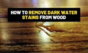 Use an oil based furniture polish and rub with a cloth in a circular motion. How To Remove Dark Water Stains From Wood