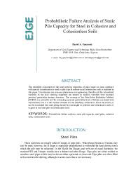 Pendaftaran online penerimaan mahasiswa baru itl trisakti sudah ditutup! Pdf Probabilistic Failure Analysis Of Static Pile Capacity For Steel In Cohesive And Cohesionless Soils David Opeyemi Academia Edu