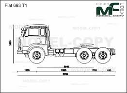 Fiat 693 T1 2d Drawing Blueprints Model Copy Fiat Commercial Vehicle Blueprints