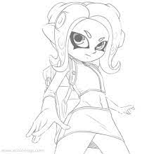 Pearl and marina (splatoon 2 octo expansion), by arkestar. Splatoon 2 Octo Expansion Coloring Pages Agent 8 Xcolorings Com