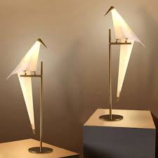 Edmonson 14.87'' novelty led table lamp. Nordic Simple Talbe Lamp Paper Crane Table Lamp Bedroom Study Desk Light Bedside Table Lamps Modern Lamp Table Lamp Design