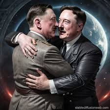 Hitler Hugs Elon Musk Fantasy Image | Stable Diffusion en línea