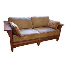 Price and other details may vary based on size and color. Flexsteel Mission Arts And Crafts Style Oak Sofa Chairish
