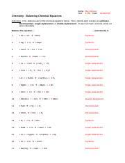 Check spelling or type a new query. Copy Of Balancing Equations Ws 4 Chemistry Balancing Chemical Equations Ws 2 Directions First Balance Each Of The Chemical Equations Below Then Course Hero