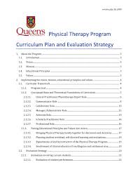 All students that have successfully completed 24 units or more must declare a plan. Queen S Pt Curriculum Plan And Evaluation Strategy By Kathleen Norman Issuu