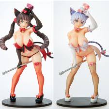 Burlesque Cat Bell Black White Cat 1 7 Pvc Cute Sexy Girl Anime Action  Figure Hentai Collectable Model Adult Toys Doll Gift 