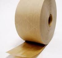 Reinforced Water Activated Gum Tape 3" X 450', Natural Color- 10 rolls/case