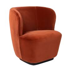 Modern and elegant, the contemporary velvet tufted button accent chair enhances your space with contemporary style. Stay Small Lounge Chair Rusty Red Velvet Rouse Home