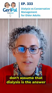 #Dialysis vs Conservative Management for Older Adults: We discuss the  pros/cons, effectiveness, tradeoffs, the need for more clinical trials,  concerns, + much more. , Guests Manju Kurella Tamura, ...