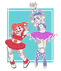 Ballora and the minireenas by everythinganimations on deviantart. Baby And Ballora By Vapidart Fnaf Baby Ballora Fnaf Fnaf Drawings