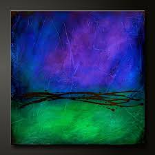 On Hold For Tina Northern Lights 24 X 24 Abstract Etsy Art Abstract Painting Acrylic Painting