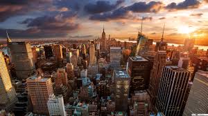 غروب الشمس في مدينة نيويورك تنزيل خلفية hd