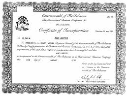 An incumbency certificate (or certificate of incumbency) is an official document issued by a corporation or limited liability company (llc) that lists the names of its current directors, officers, and, occasionally, key shareholders. Bahama Islands Gsl