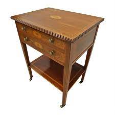 These tops are hand made from 6.5 or wider boards. Antique Sheraton Style Marquetry Inlaid Side Table Antiques Co Uk