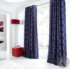 Sicily Curtains Luxury Faux Silk Navy Blue Silver Embroidered Eyelet Curtain Navy Curtains Curtains Uk Blue Curtains