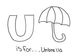 Encourage the children to trace the dotted letter, and demonstrate the direction of the arrows and to pay attention to the numbers that helps them trace. Letter U Is For Umbrella Coloring Page Bulk Color